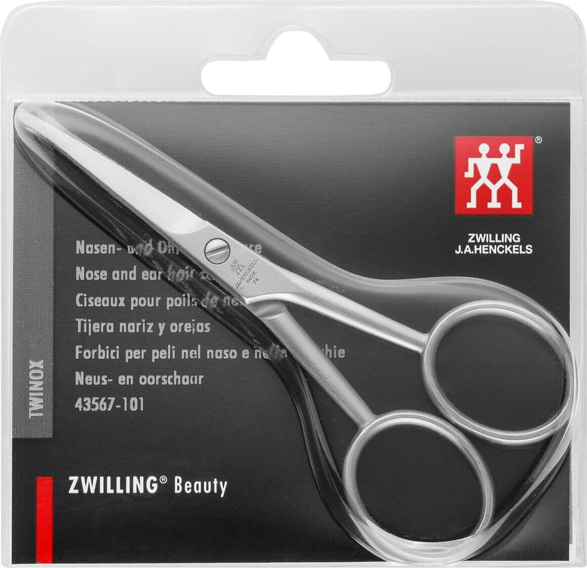 ZWILLING TWINOX Satynowe nożyczki do włosków z nosa i uszu 10.5 cm