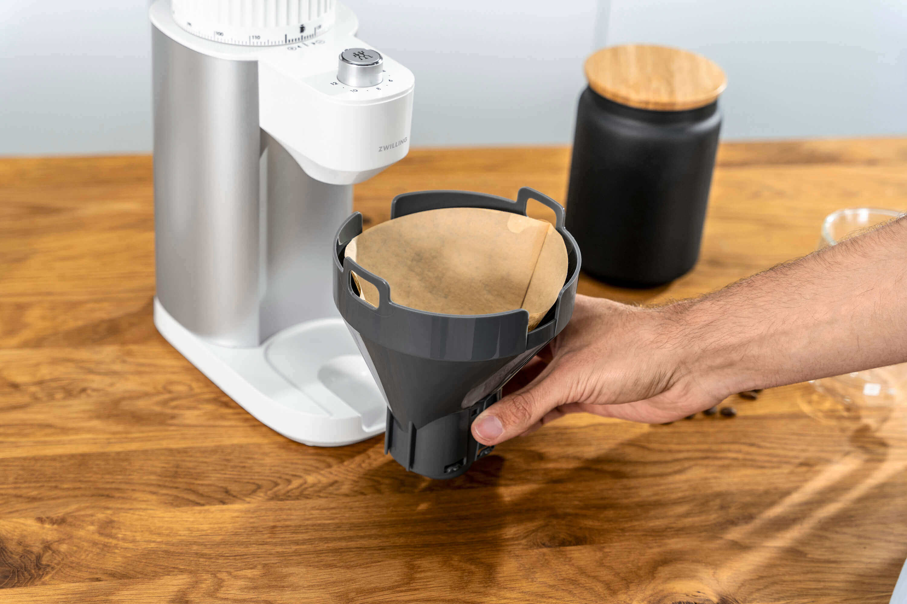 ZWILLING ENFINIGY Kaffeemühle silber