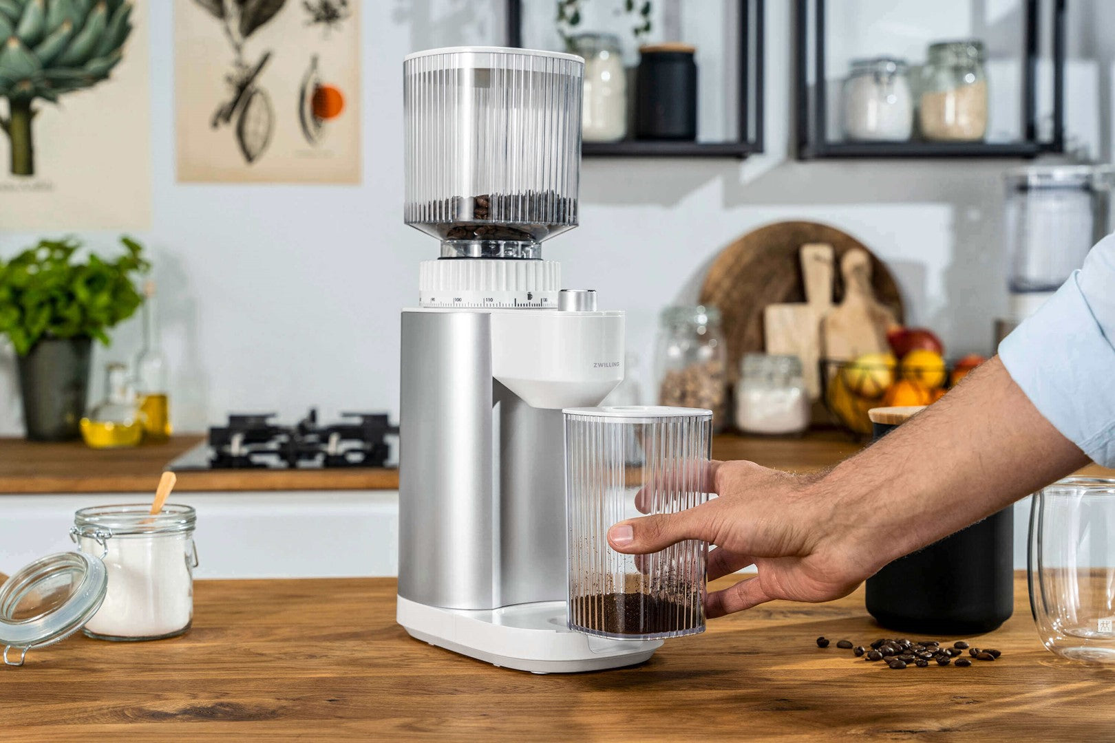 ZWILLING ENFINIGY Kaffeemühle silber