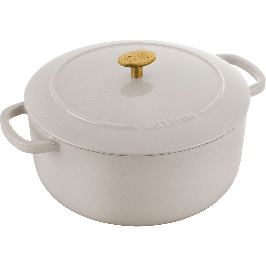 BALLARINI BELLAMONTE Garnek żeliwny okrągły 5.5 ltr, kość słoniowa
