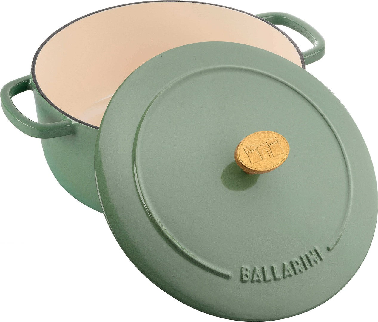 BALLARINI BELLAMONTE Garnek żeliwny okrągły 4 ltr, zielony