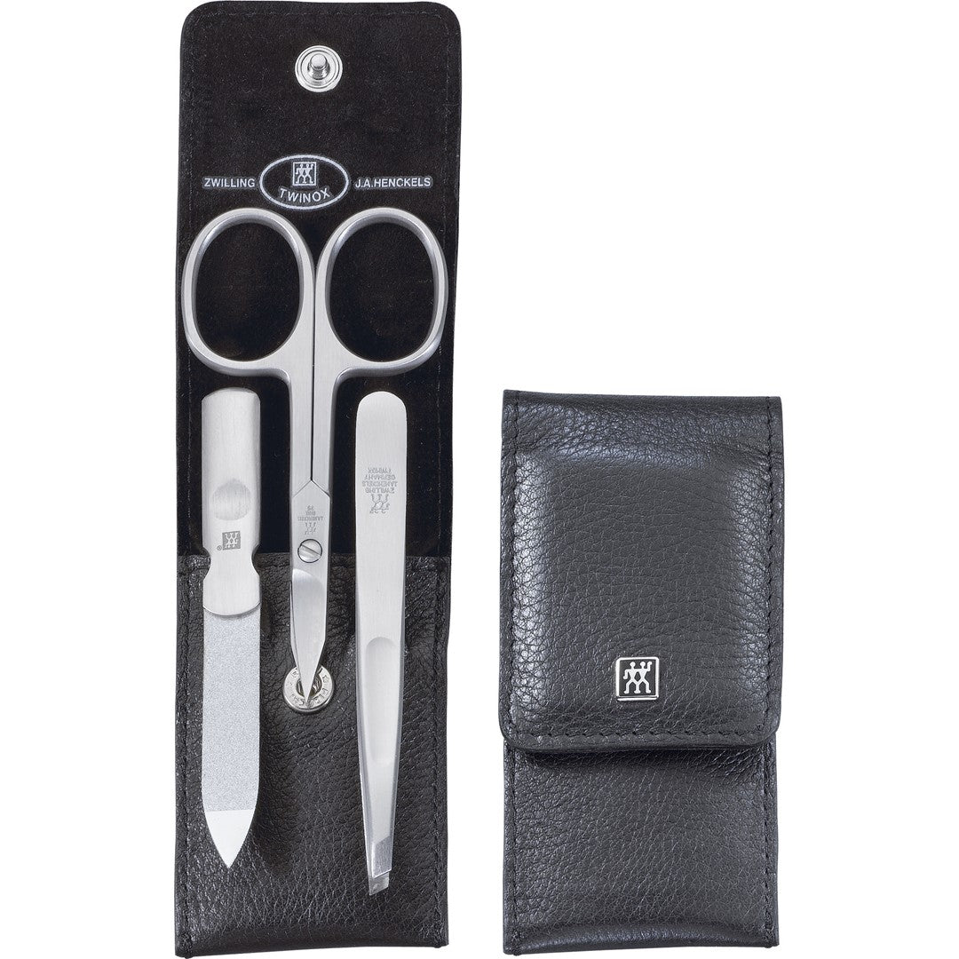 ZWILLING TWINOX Maniküre-Set - schwarze Etui, 3 Teile