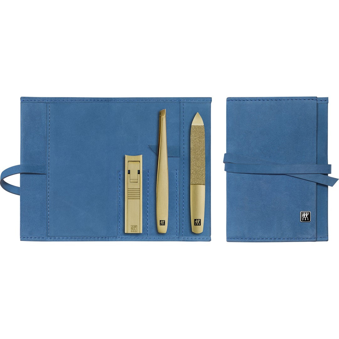 ZWILLING TWINOX Zestaw do manicure - niebieskie etui, 3 elementy