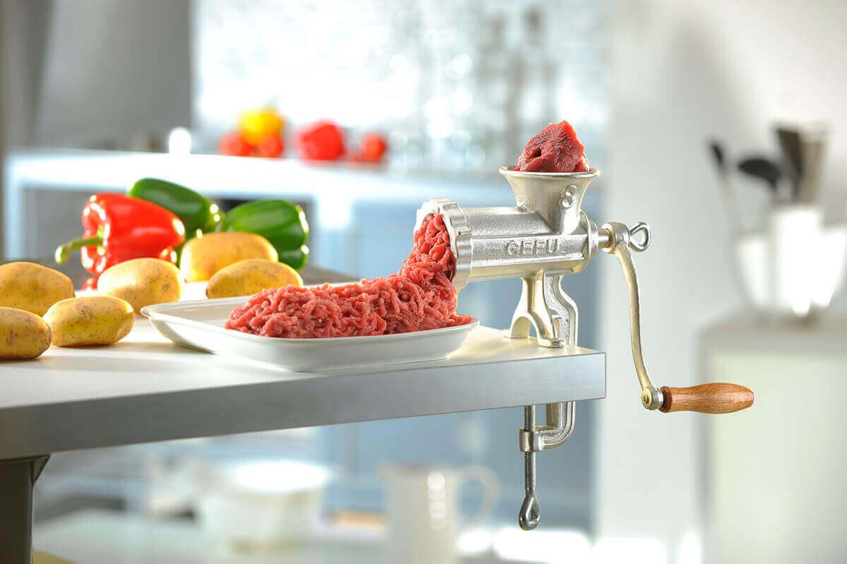 GEFU TRICA Fleischwolf mit Aufsätzen Größe 5