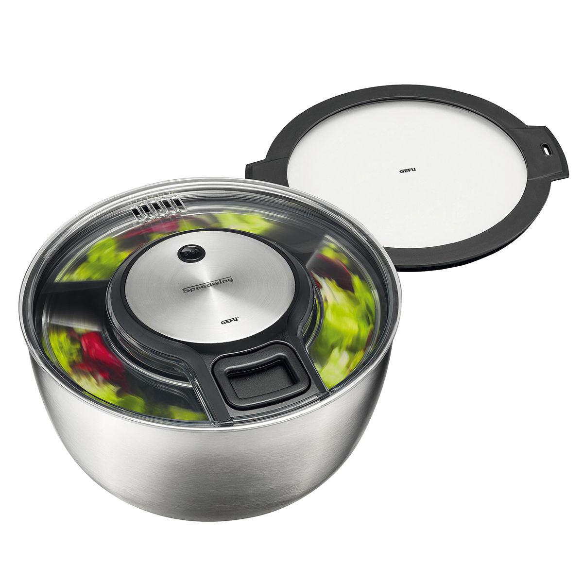 GEFU SPEEDWING® Edelstahl-Schleuder für Salat 5 l + Deckel