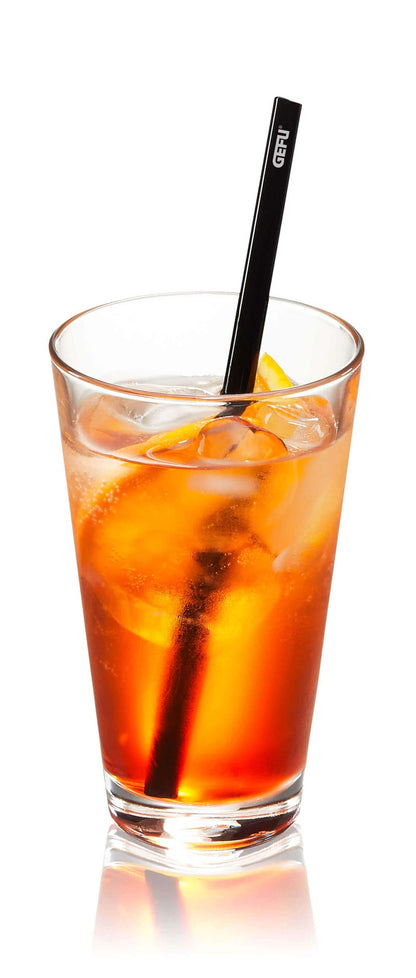 GEFU FUTURE 4er Set schwarze Strohhalme 18 cm