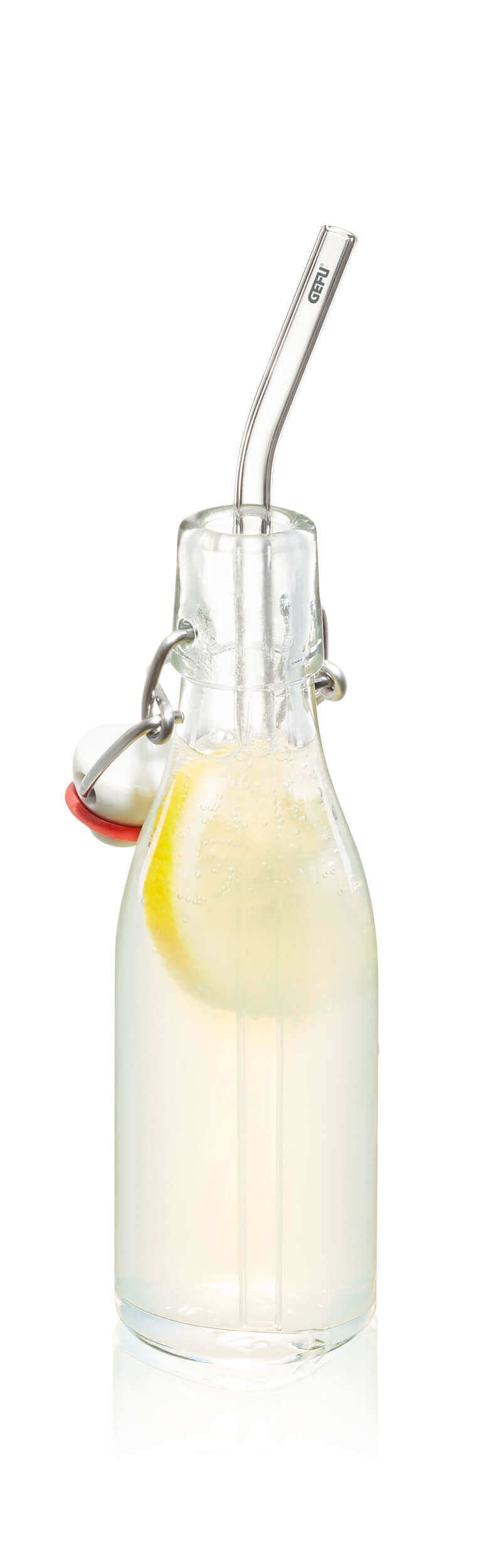 GEFU FUTURE Set z 4 szklanymi słomkami 23 cm