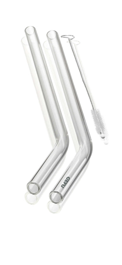 GEFU FUTURE Set z 4 szklanymi słomkami 23 cm