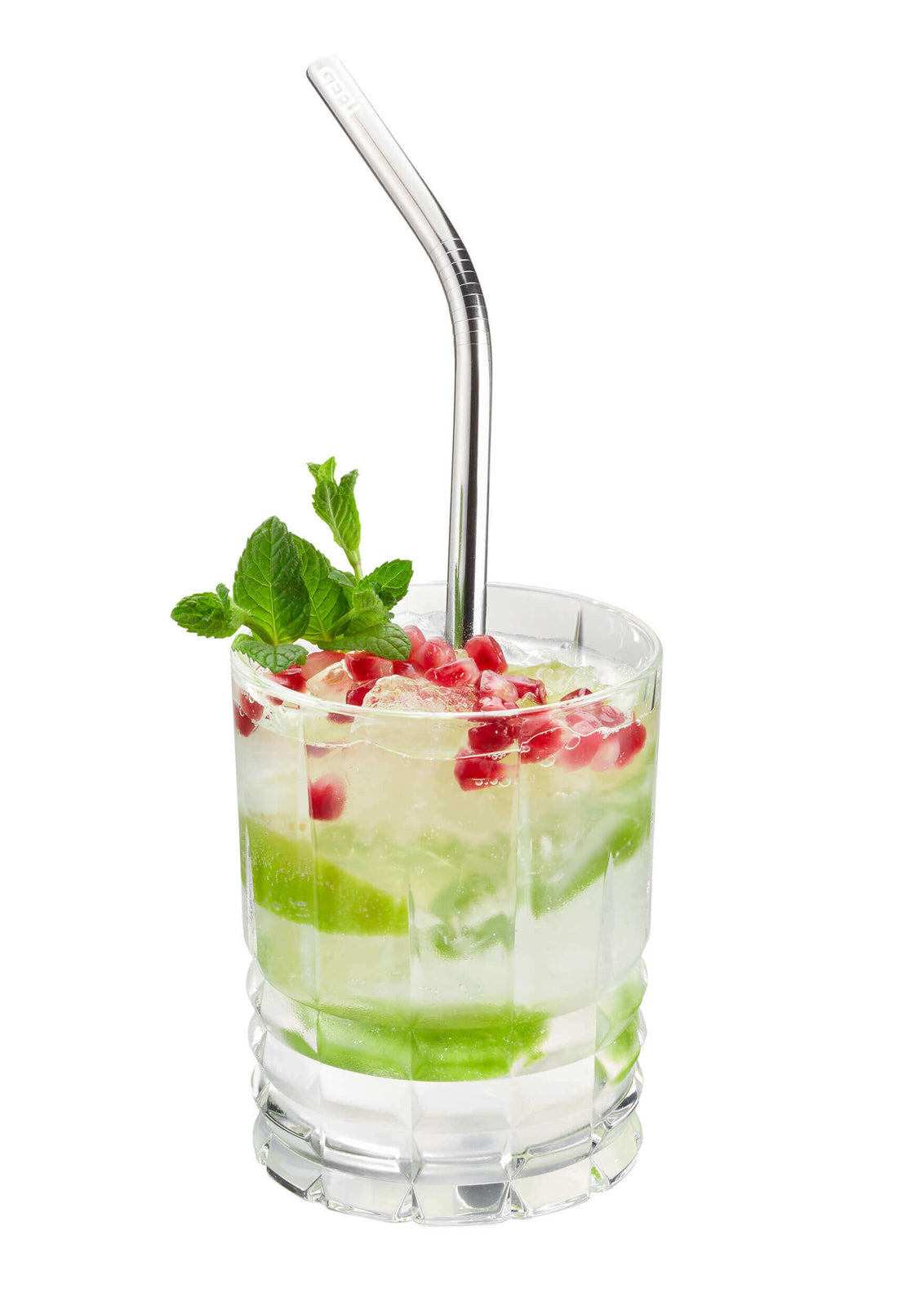 GEFU FUTURE Set mit 4 Edelstahlstrohhalmen 23 cm