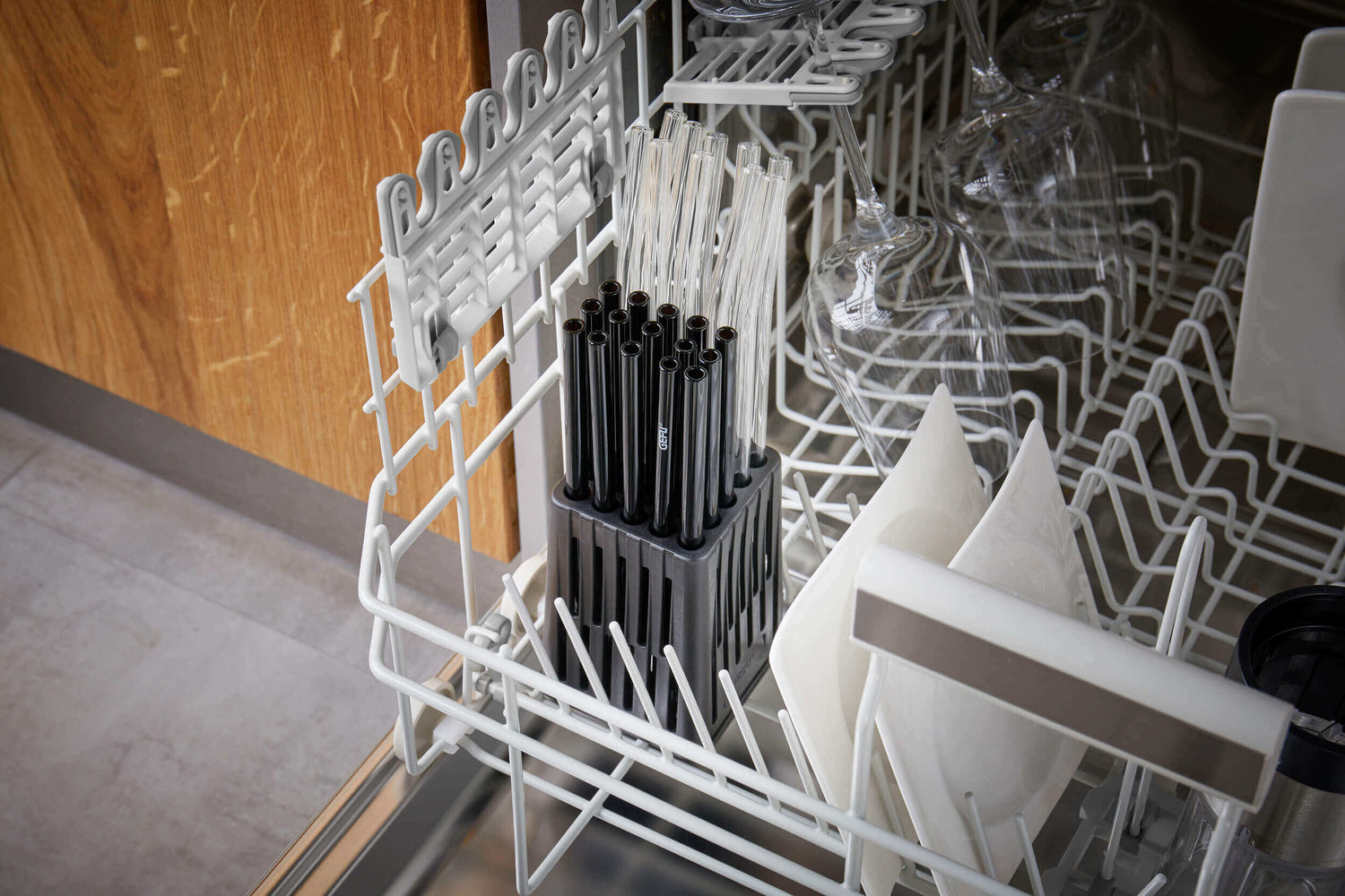 GEFU FUTURE Geschirrspülerkorb für 25 Strohhalme