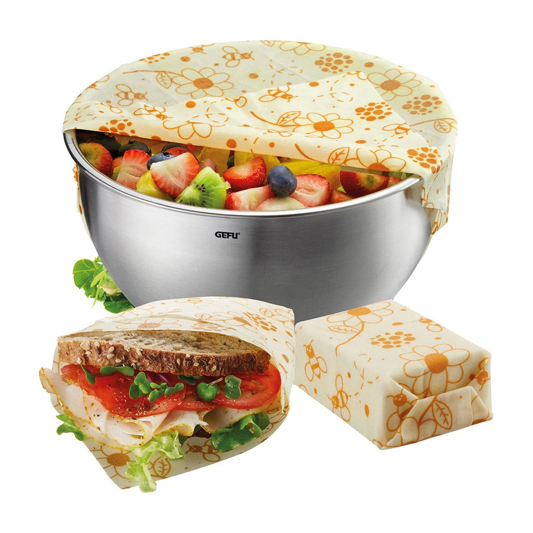 GEFU BEEWAYS Set mit 3 Bienenwachstüchern