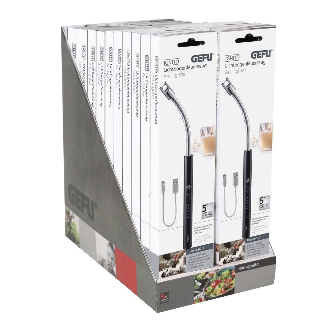GEFU IGNITO Bogen Feuerzeug, 20 Stück.