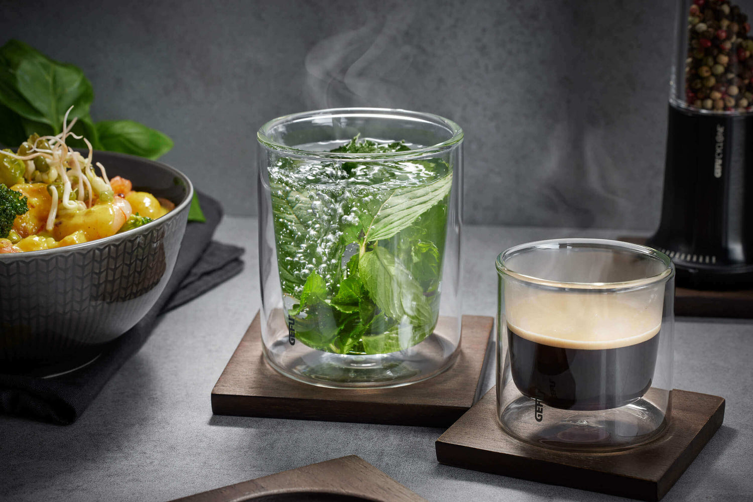 GEFU MIRA Set 2 Untersetzer für Gläser S