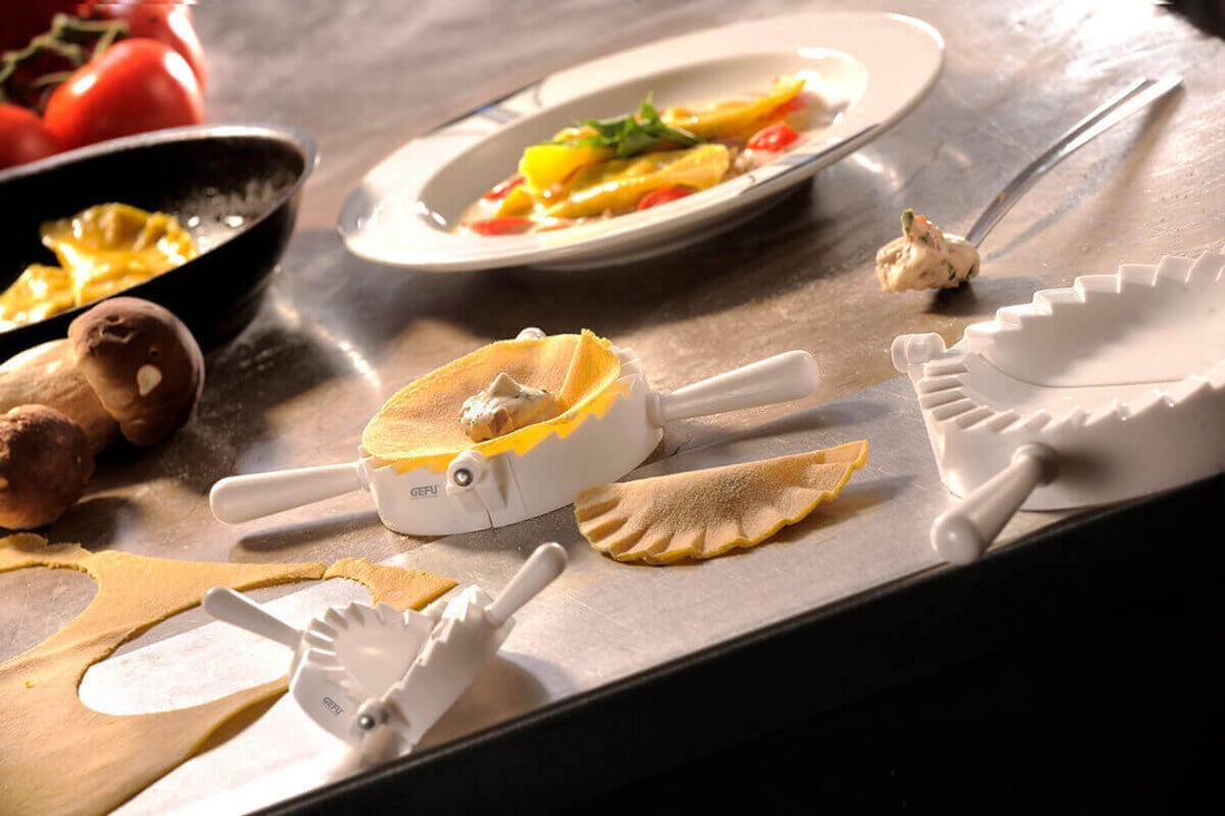 GEFU VERONA Set mit 3 Teigwaren-Schneidemaschinen für Pierogi