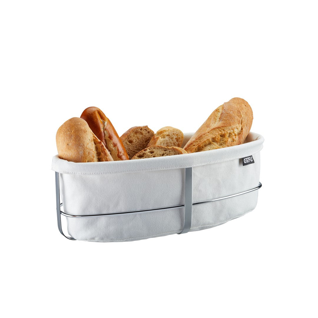 GEFU BRUNCH Koszyk na pieczywo owalny, biały