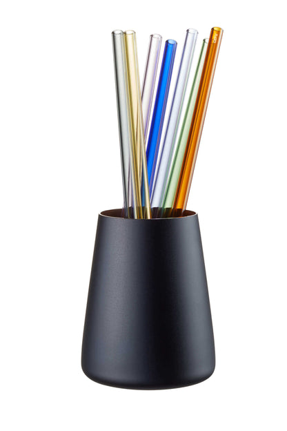 GEFU FUTURE Set von 8 bunten Strohhalmen 23 cm