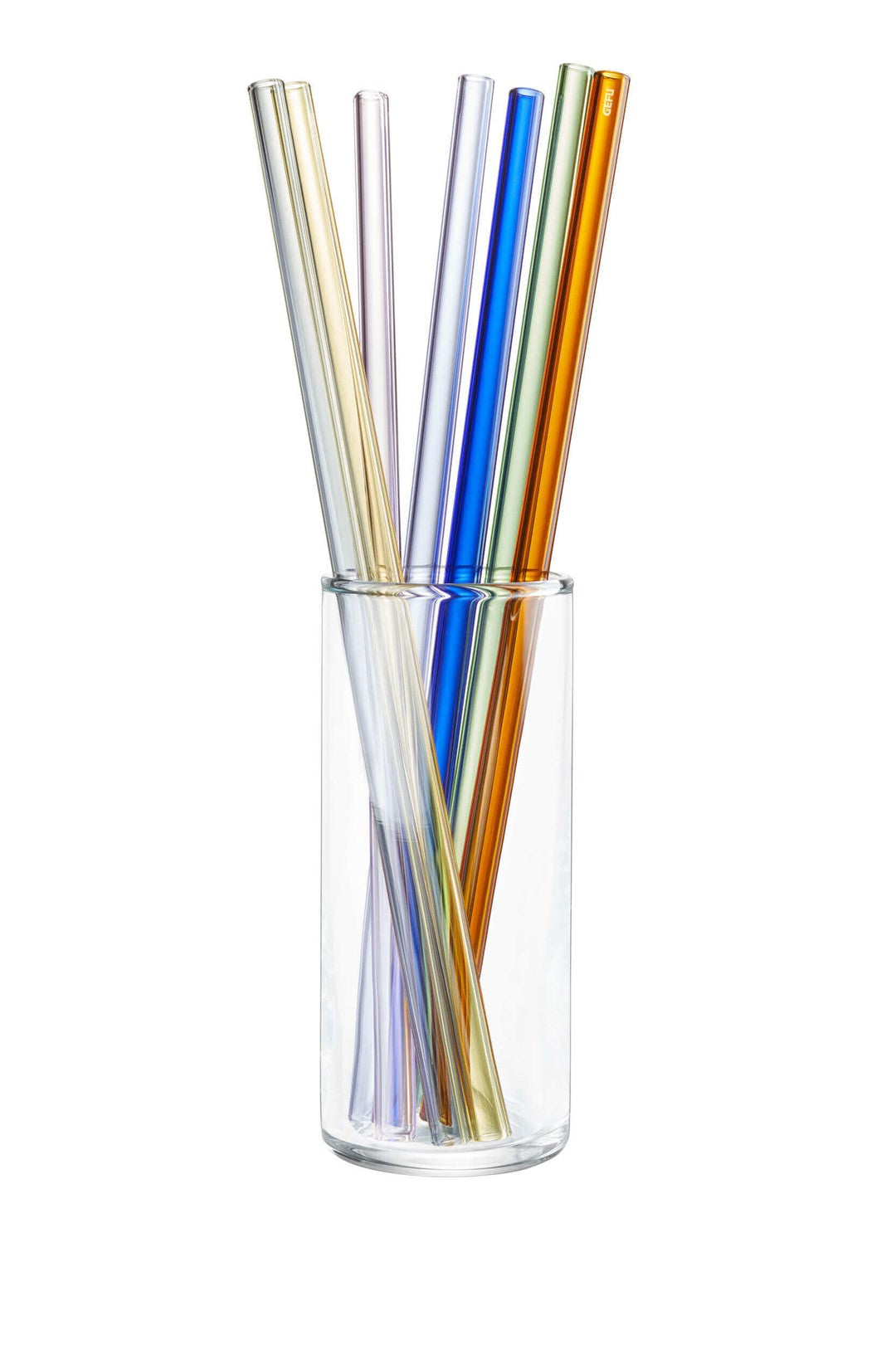 GEFU FUTURE Set von 8 bunten Strohhalmen 23 cm
