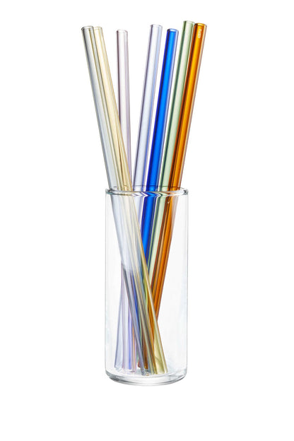 GEFU FUTURE Set von 8 bunten Strohhalmen 23 cm