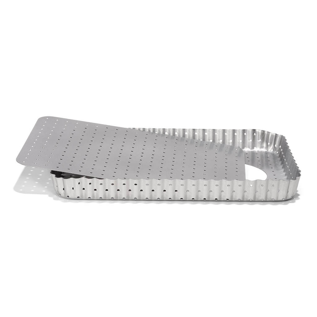 PATISSE SILVER-TOP Perforowana forma do tarty, quiche z wyjmowanym spodem 32 x 22 cm